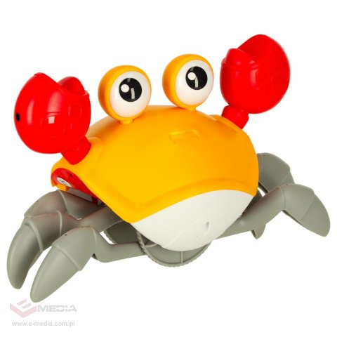 Krab uciekający pełzający czujnik interaktywna akumulator USB czerwony