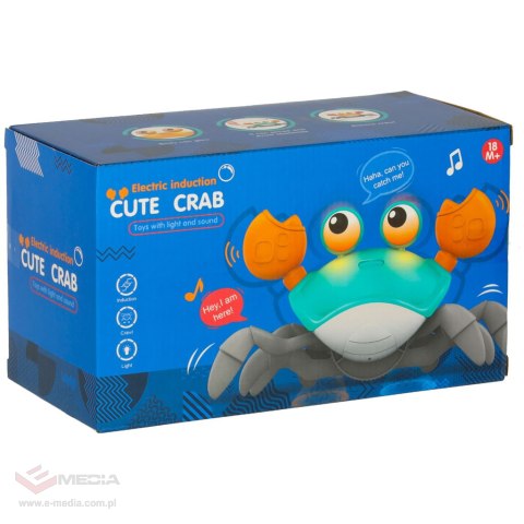 Krab uciekający pełzający czujnik interaktywna akumulator USB czerwony