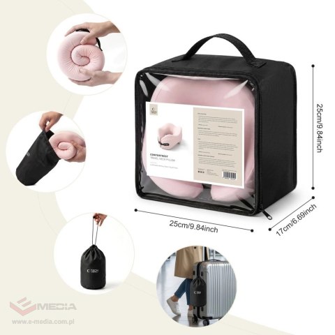 Poduszka podróżna Tech-Protect ComfortRest - różowa