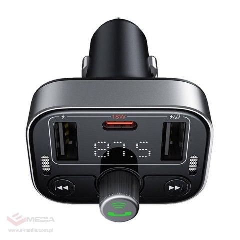 Transmiter FM Baseus S-09 Pro, Bluetooth (czarny)