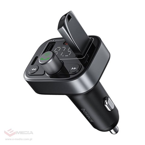 Transmiter FM Baseus S-09 Pro, Bluetooth (czarny)