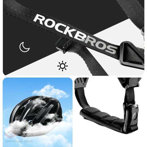 Kask rowerowy Rockbros LK-69 z ramą wzmacniającą 58-62 cm - czarny