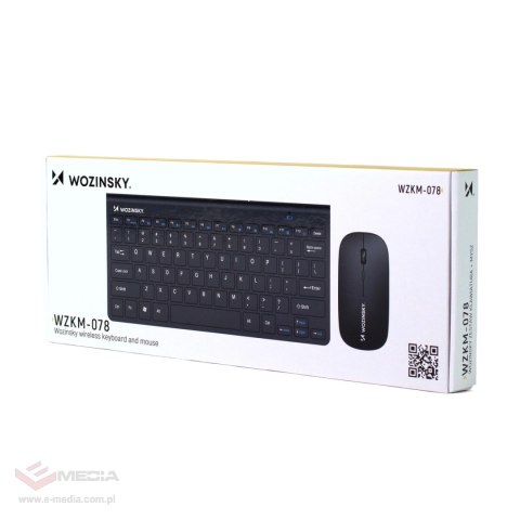 Zestaw bezprzewodowy klawiatura mysz bezprzewodowa 2.4 GHz - czarny
