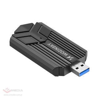 Adapter Wozinsky WAX-1800 dwupasmowy bezprzewodowy USB 3.0 WiFi 6 - czarny