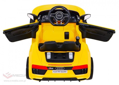 Audi R8 na akumulator dla dzieci Żółty + Pilot