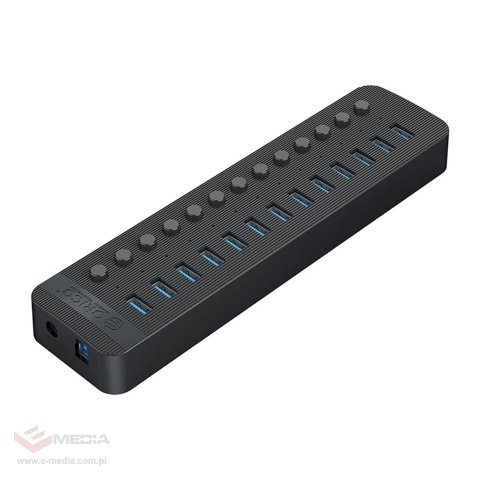 Hub Orico CT2U3-13AB 13x USB-A 3.0 z włącznikami - czarny