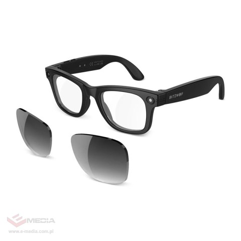 Inteligentne okulary AI BlitzWolf BW-AG1 Pro z wymiennymi soczewkami fotochromowymi