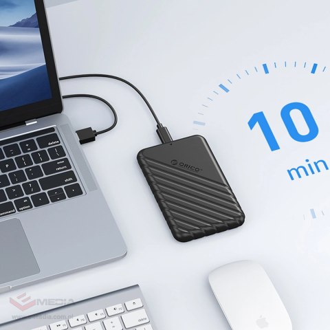 Kieszeń dyskowa Orico 25PW1-U3 2,5" HDD/SSD USB3.0 Micro-B 5Gb/s - czarna