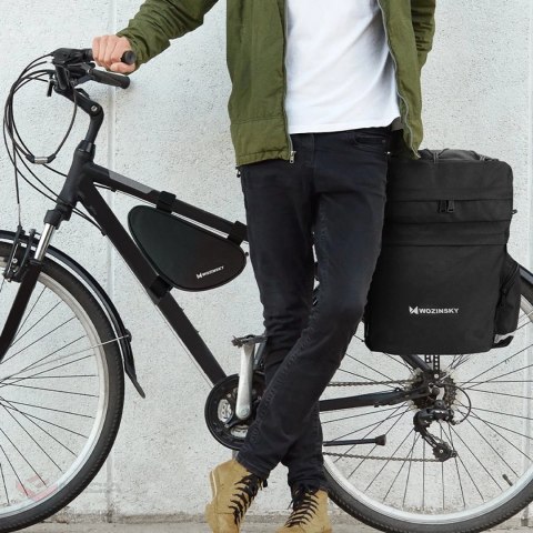 Wozinsky torba rowerowa na ramę roweru 1,5 l czarny (WBB11BK)