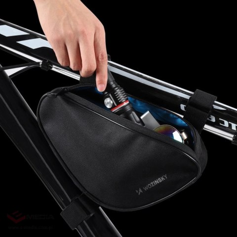 Wozinsky torba rowerowa na ramę roweru 1,5 l czarny (WBB11BK)