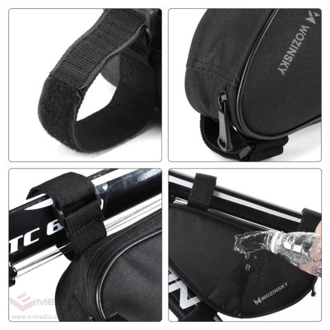 Wozinsky torba rowerowa na ramę roweru 1,5 l czarny (WBB11BK)