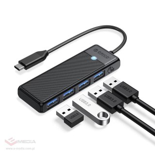 Hub USB Orico PAPW4A-C3 4-portowy 4x USB-A 3.0 0,15 m - czarny