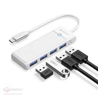 Hub USB Orico PAPW4A-C3 4-portowy 4x USB-A 3.0 1 m - biały