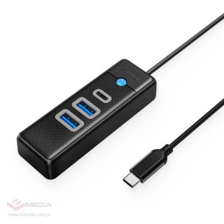 Hub USB Orico PWC2U-C3 3-portowy 2x USB-A 3.0 1x USB-C 3.0 0,5 m - czarny