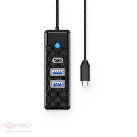 Hub USB Orico PWC2U-C3 3-portowy 2x USB-A 3.0 1x USB-C 3.0 1 m - czarny