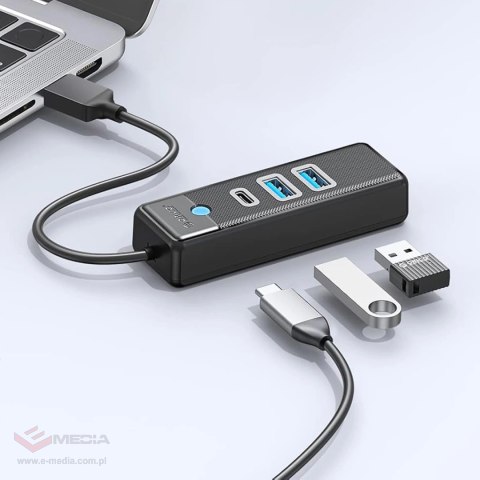 Hub USB Orico PWC2U-U3 3-portowy 2x USB-A 3.0 1x USB-C 3.0 0,15 m - czarny