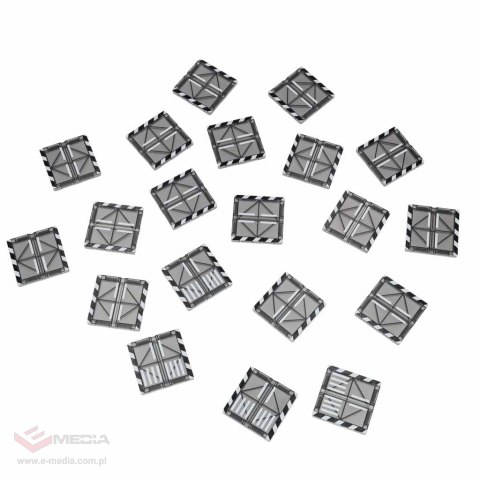 Klocki magnetyczne konstrukcyjne 3D straż pożarna 2 samochody 92 elementy