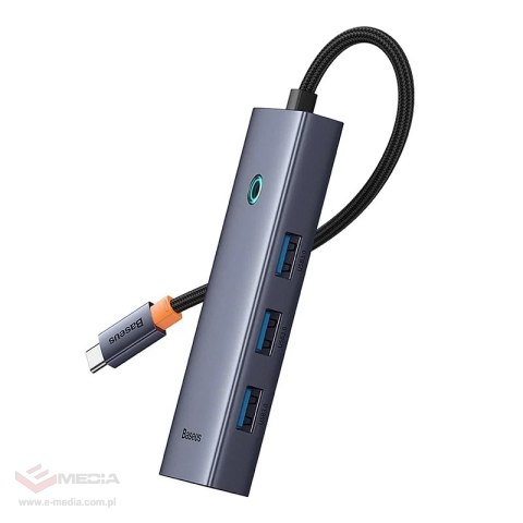 Stacja dokująca Baseus UltraJoy Series 5-Port USB-C do HDMI4K@30Hz + 3xUSB 3.0 + PD (szary)