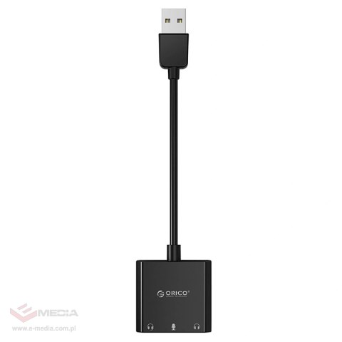 Zewnętrzna karta dźwiękowa Orico SKT3 USB-A - czarna