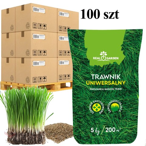 100x Trawa Uniwerslana Zagęszczająca Odporna Mieszanka Nasion Traw 5 kg 200 m²
