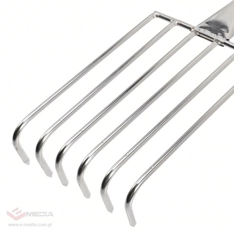 Grabki Ogrodowe Ogrodnicze Metalowe Pazurki do Grabienia Spulchniania 6 Zębne 56 cm