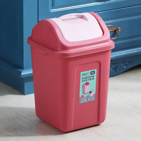 KOSZ POJEMNIK NA ŚMIECI DO SEGREGACJI ODPADÓW PLASTIKOWY WĄSKI UCHYLNY