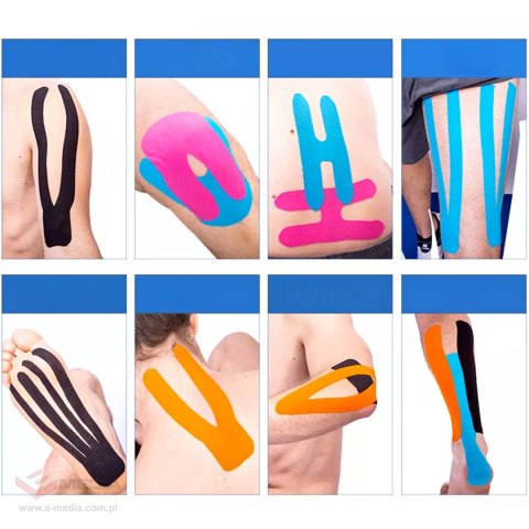 PLASTRY TAPE TEJPY KINESIOTAPING TEJP TAŚMA KINESIO SPORT PRO 5MX5CM