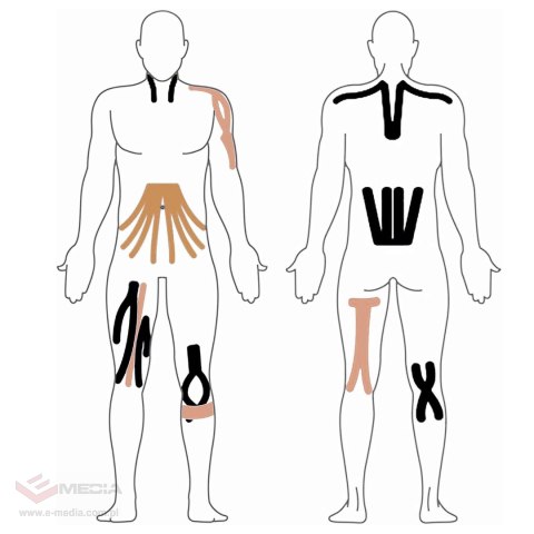 PLASTRY TAPE TEJPY KINESIOTAPING TEJP TAŚMA KINESIO SPORT PRO 5MX5CM