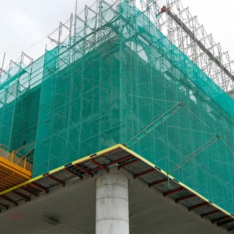 Siatka Ochronna Osłonowa na Rusztowania Rusztowaniowa Zielona 2,57x10m 60g