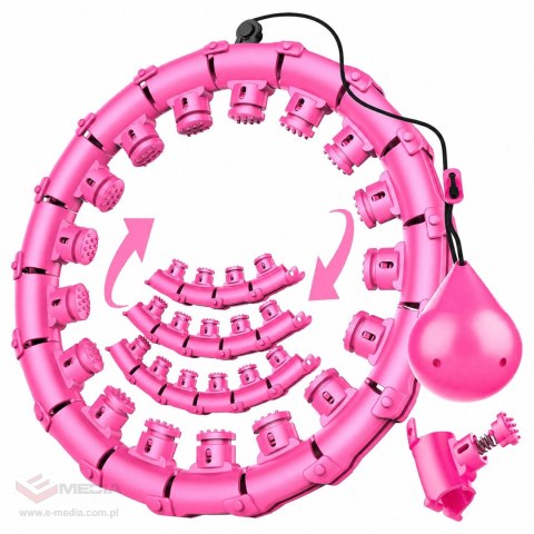 256 x Hula Hop Hulahop z Obciązeniem i Wypustkami Odchudzające Plus Size Składane