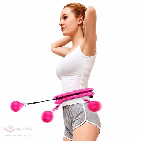 256 x Hula Hop Hulahop z Obciązeniem i Wypustkami Odchudzające Plus Size Składane
