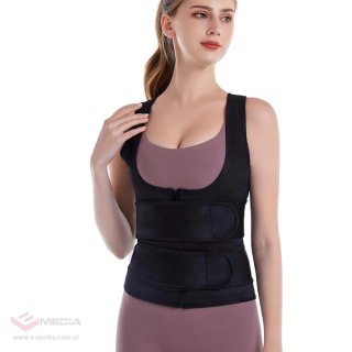 KAMIZELKA NEOPRENOWA FITNESS DAMSKA ODCHUDZAJĄCA SPORTOWA TRENINGOWA XL
