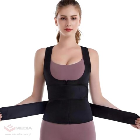KAMIZELKA NEOPRENOWA FITNESS DAMSKA ODCHUDZAJĄCA SPORTOWA TRENINGOWA XL