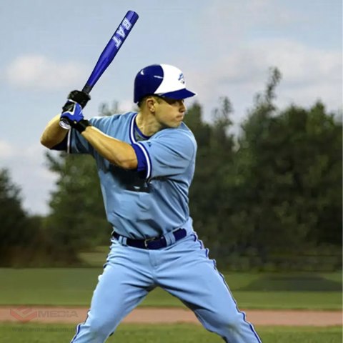 Kij Baseballowy Bejsbolowy Bat Aluminiowy 25" 64cm Treningowy Niebieski