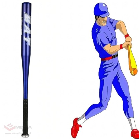 Kij Baseballowy Bejsbolowy Bat Aluminiowy 25" 64cm Treningowy Niebieski