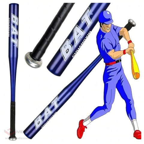 Kij Baseballowy Bejsbolowy Bat Aluminiowy 25" 64cm Treningowy Niebieski