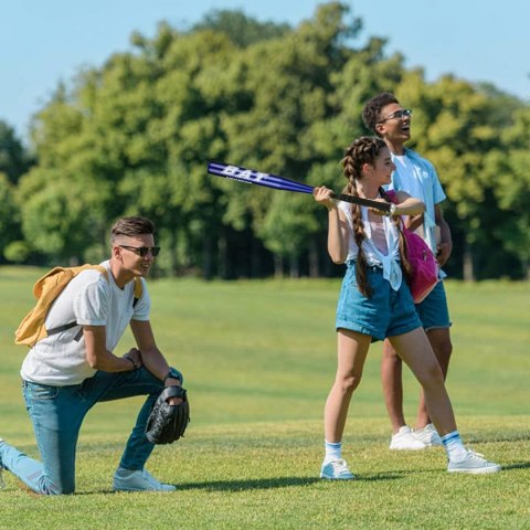 Kij Baseballowy Bejsbolowy Bat Aluminiowy 25" 64cm Treningowy Niebieski