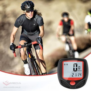 Licznik Rowerowy Wodoodporny Prędkościomierz LCD Prędkość Zegar 15 Funkcji