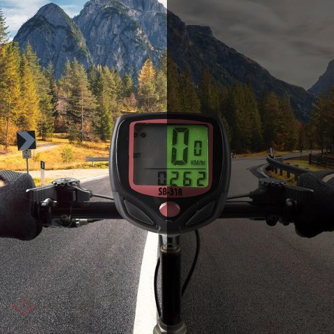 Licznik Rowerowy Wodoodporny Prędkościomierz LCD Prędkość Zegar 15 Funkcji