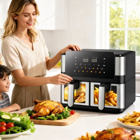 30 x Frytkownica Beztłuszczowa Air Fryer 8L 4+4L Frytownica 2000W 12 Programów
