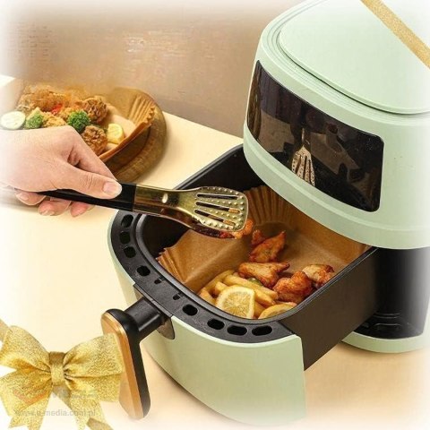 48 x Wkład Air Fryer Papier Wkłady Papierowe do Frytkownicy Beztłuszczowej 20x20cm 100szt.