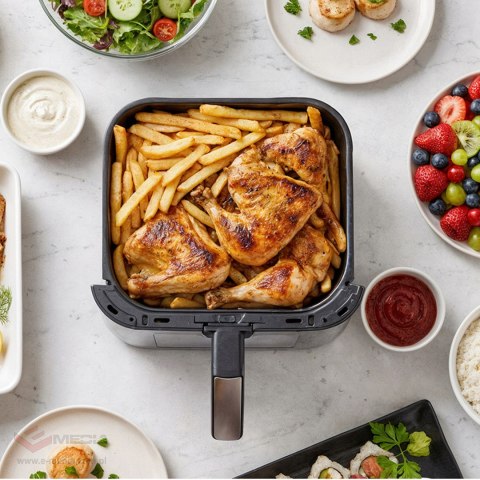 Frytkownica Beztłuszczowa Air Fryer 5L Frytownica 1500W 8 Programów Mocna