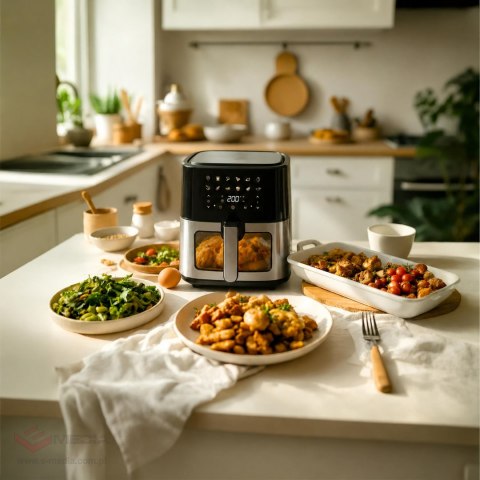Frytkownica Beztłuszczowa Air Fryer 6L Frytownica 1500W 12 Programów Mocna