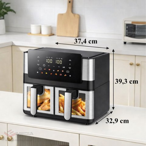 Frytkownica Beztłuszczowa Air Fryer 8L 4+4L Frytownica 2000W 12 Programów