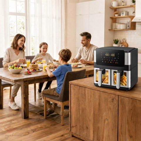 Frytkownica Beztłuszczowa Air Fryer 8L 4+4L Frytownica 2000W 12 Programów