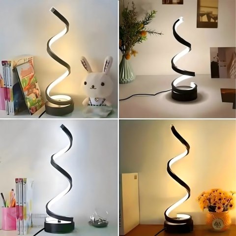 Led Spiralna Lampka Nocna Lampa Stołowa Oświetlenie Dekoracyjne do Sypialni