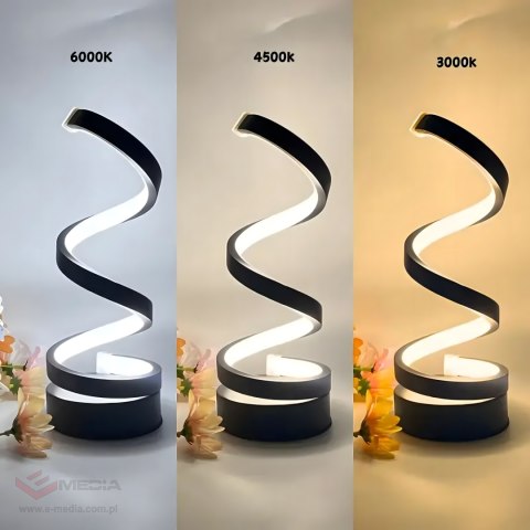 Led Spiralna Lampka Nocna Lampa Stołowa Oświetlenie Dekoracyjne do Sypialni