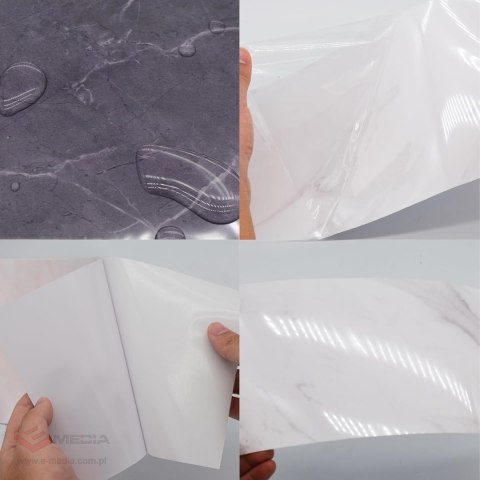 TAPETA SAMOPRZYLEPNA PANELE PŁYTKI ŚCIENNE NAKLEJKI MARMUR 30X15CM 16SZT