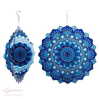 Wisząca Błystka Ozdoba Łapacz Wiatrowa 12" Mandala 3D do Ogrodu Pokoju