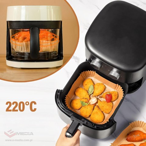 Wkład Air Fryer Papier Wkłady Papierowe do Frytkownicy Betłuszczowej 16x16cm 100szt.